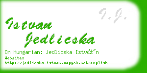 istvan jedlicska business card